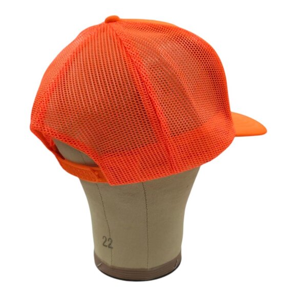 BFI Rope Braid Mesh Snapback Cap Vintage Trucker Foam Baseball Hat Blaze Orange - Picture 13 of 13